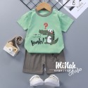 【現貨當日出貨✨】韓版小童衣服 兩件套 可愛動物套裝 休閒 開扣 居家 姊弟裝 兄妹裝 春夏裝-規格圖9