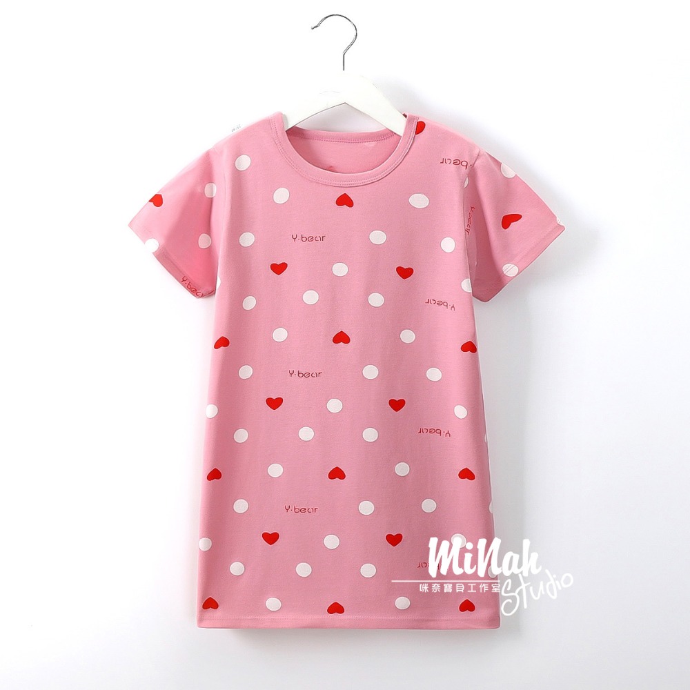 【現貨當日出貨✨】韓版小童衣服 繽紛甜美睡裙 睡衣 睡裙 休閒 居家 姊妹裝 春夏裝-細節圖5
