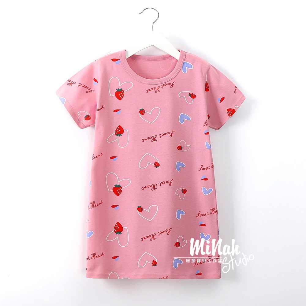 【現貨當日出貨✨】韓版小童衣服 繽紛甜美睡裙 睡衣 睡裙 休閒 居家 姊妹裝 春夏裝-細節圖8