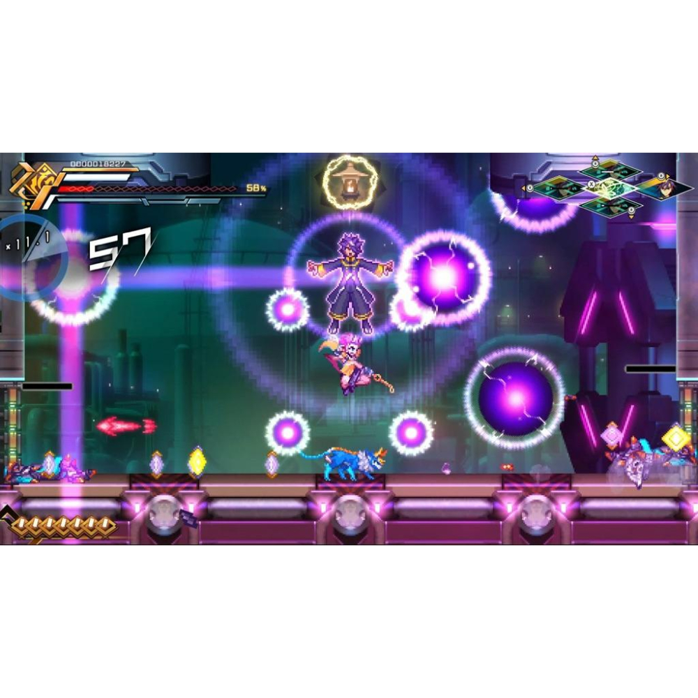 全新Switch 蒼藍雷霆3 鎖環 中文版 現貨 實體 遊戲片 蒼藍雷霆 3 GUNVOLT 任天堂 NS-細節圖5