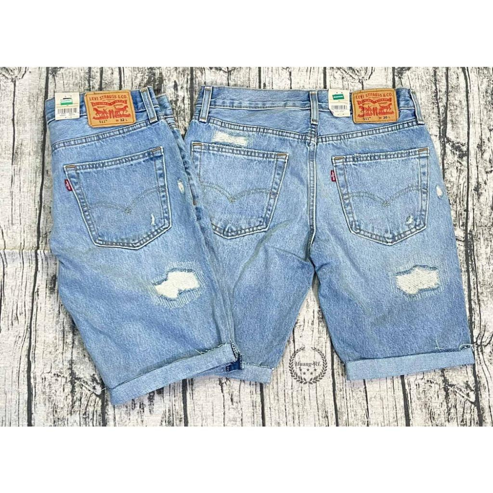 開立發票💯保證正品💯Levi＇s 窄版 合身 511 501 Levis 牛仔短褲 短褲 130 Huang-RL-細節圖6