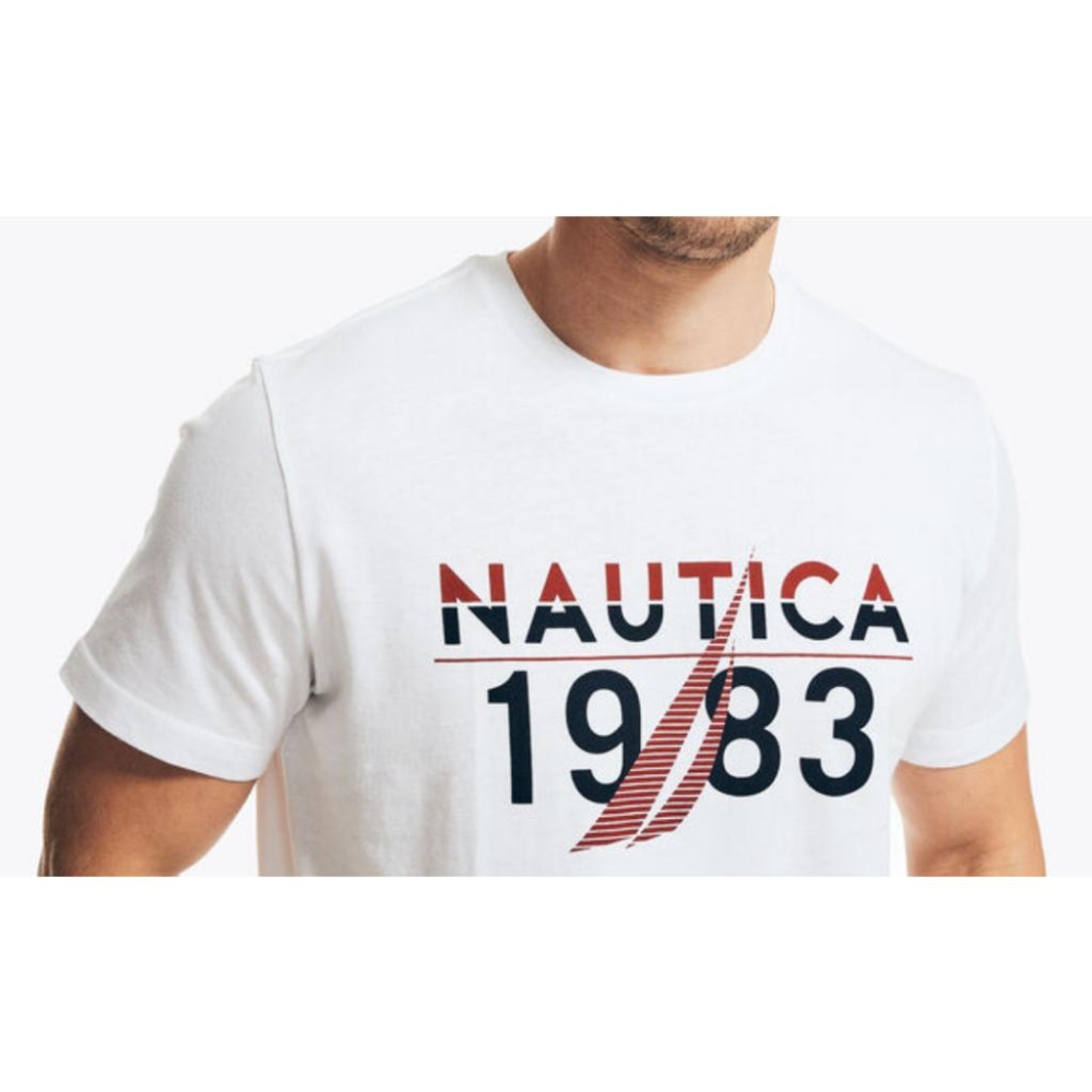 特價💯保證正品💯Nautica  成人版 經典Logo 白色 素t 短袖 短t【Huang-RL】後2-細節圖3