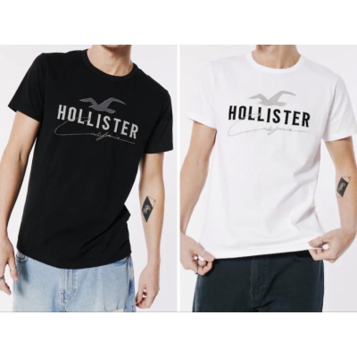 保證正品HCO Hollister 海鷗 大logo 圓領 成人版 短t 短袖 白色 133【Huang-RL】