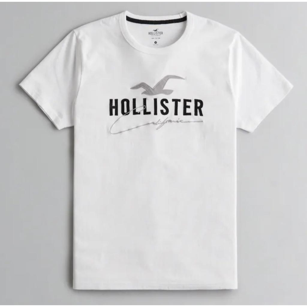 💯保證正品💯HCO Hollister 海鷗 大logo 圓領 成人版 短t 短袖 白色 133【Huang-RL】-細節圖4