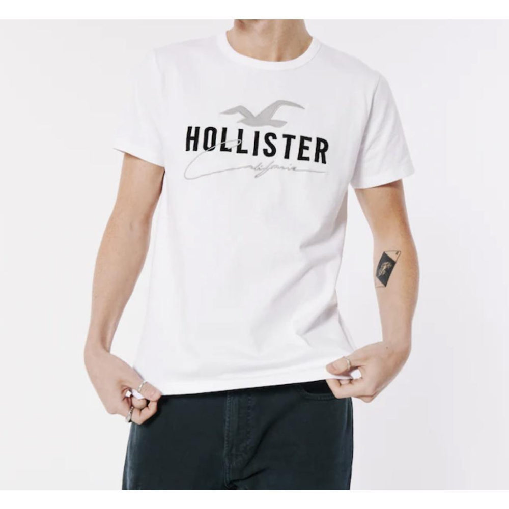 💯保證正品💯HCO Hollister 海鷗 大logo 圓領 成人版 短t 短袖 白色 133【Huang-RL】-細節圖5
