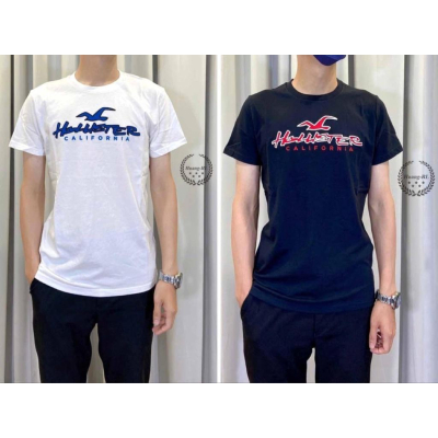 保證正品HCO Hollister 海鷗 大logo 圓領 素t 短t 成人版 白色 112【Huang-RL】™