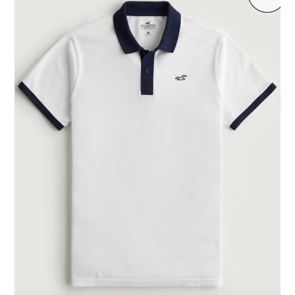 開發票💯保證正品💯HCO Hollister 海鷗 POLO衫 成人版 短T  白色 刺繡  Huang-RL 後3-細節圖4