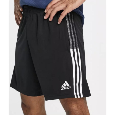 💯保證正品💯Huang-RL adidas 短褲 籃球短褲 排汗 三線 小LOGO 愛迪達 黑色 成人版 38