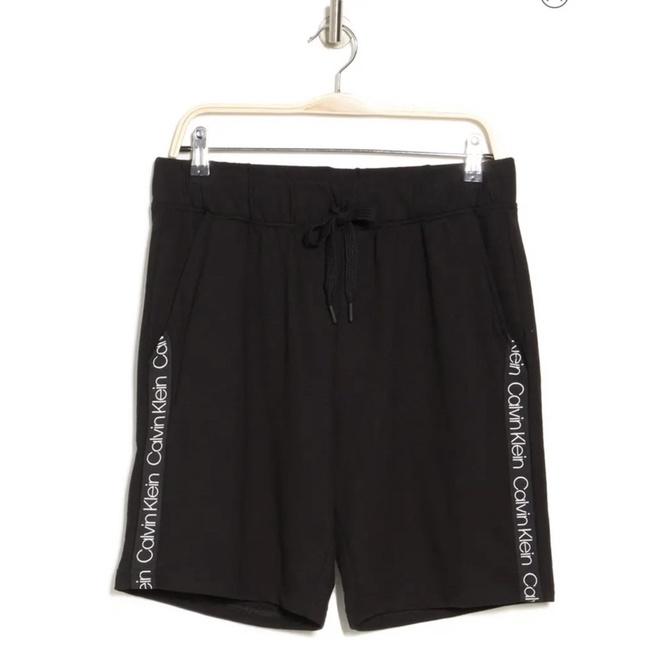 💯保證正品💯Calvin Klein CK 短褲 黑色 燙印 成人版 短褲 鬆緊褲 棉褲 95【Huang-RL】™-細節圖3