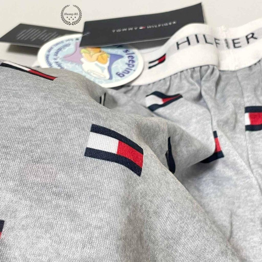 💯保證正品💯Tommy Hilfiger 長褲 滿版Logo 棉褲 束口褲 鬆緊褲 青年版 13【Huang-RL】™-細節圖7