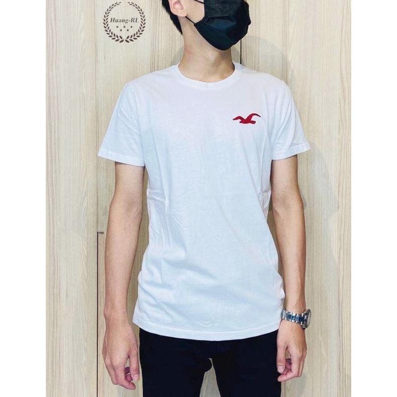 💯保證正品💯HCO Hollister 海鷗 圓領 成人版 大LOGO 素T 短T 白色 黑色33【Huang-RL】™-細節圖2