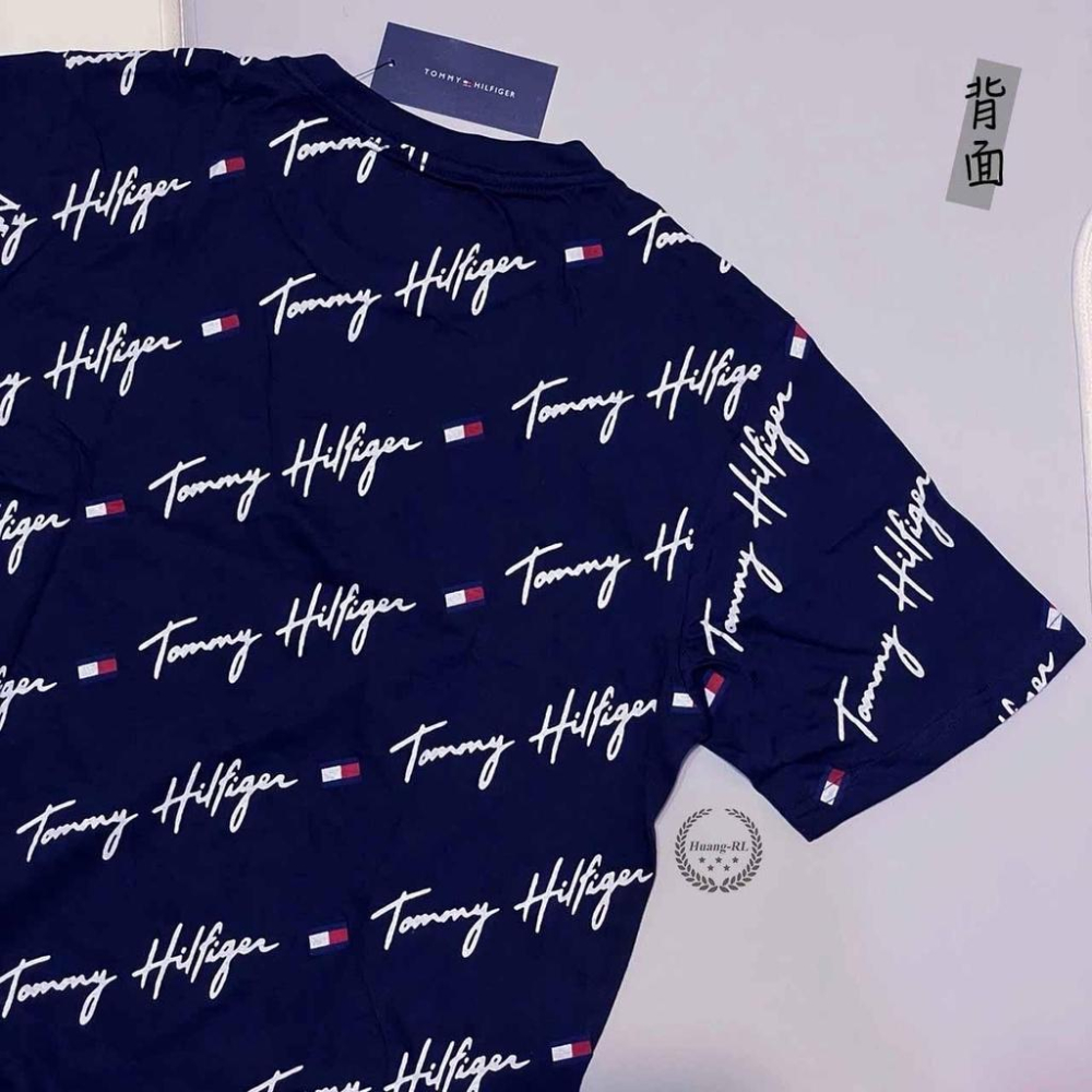 💯保證正品💯Tommy Hilfiger 短袖 T恤 短T 經典滿版Logo 青年版 57-1【Huang-RL】™-細節圖5