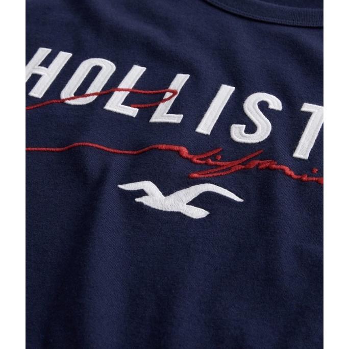 💯保證正品💯HCO Hollister 海鷗 大logo  圓領 成人版 短t 短袖 深藍 108【Huang-RL】™-細節圖2