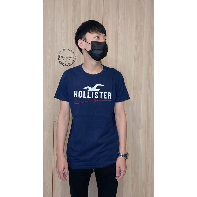 💯保證正品💯HCO Hollister 海鷗 大logo  圓領 成人版 短t 短袖 深藍 108【Huang-RL】™-細節圖3