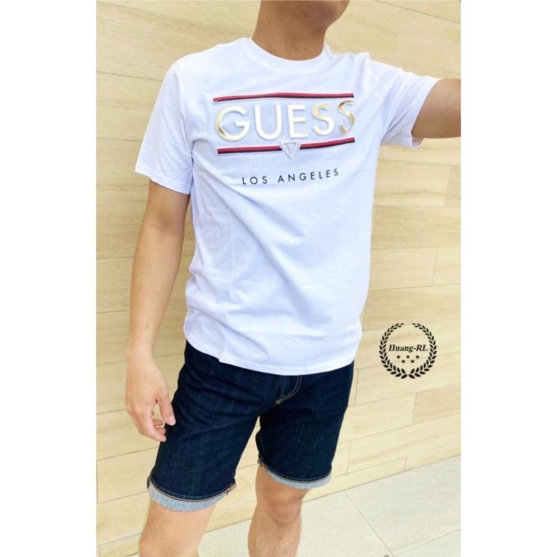 💯保證正品💯Guess 立體大Logo 成人版 短袖 T恤 短T 燙印 白色 黑色 48-22【Huang-RL】™-細節圖6