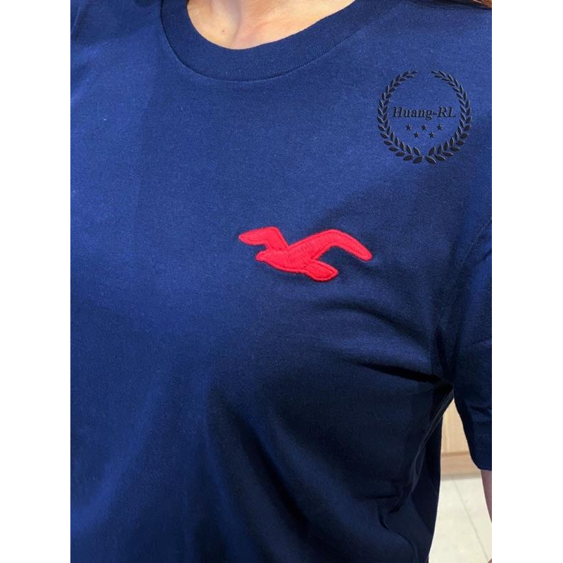33💯保證正品💯HCO Hollister 海鷗 圓領 短t 成人版  白色 藍色 大logo【Huang-RL】™-細節圖8