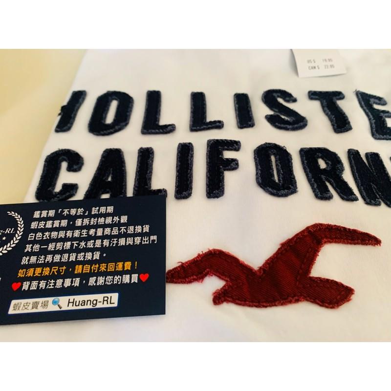 💯保證正品💯HCO Hollister 海鷗 圓領 成人版 短t  白色 黑色大logo 109 【Huang-RL】™-細節圖9