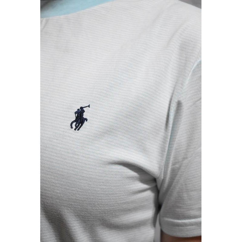 11💯保證正品💯Huang-RL Ralph Lauren RL POLO 青年版 短袖 素T 滾邊 條紋-細節圖6