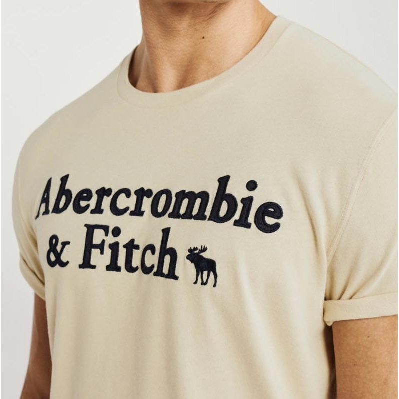 89💯保證正品💯Huang-RL Abercrombie & Fitch A&F 成人版 大麋鹿 短袖 奶茶色 深藍-細節圖3