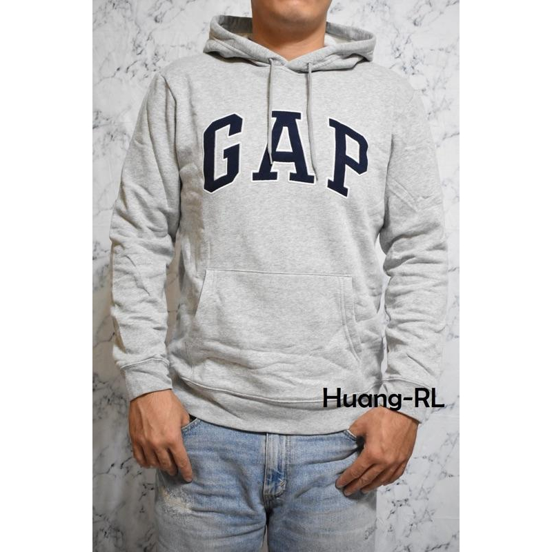 現貨！90💯保證正品💯Huang-RL GAP 連帽帽T (內刷毛) 情侶裝 正品 帽T 深藍 黑色 灰色-細節圖4