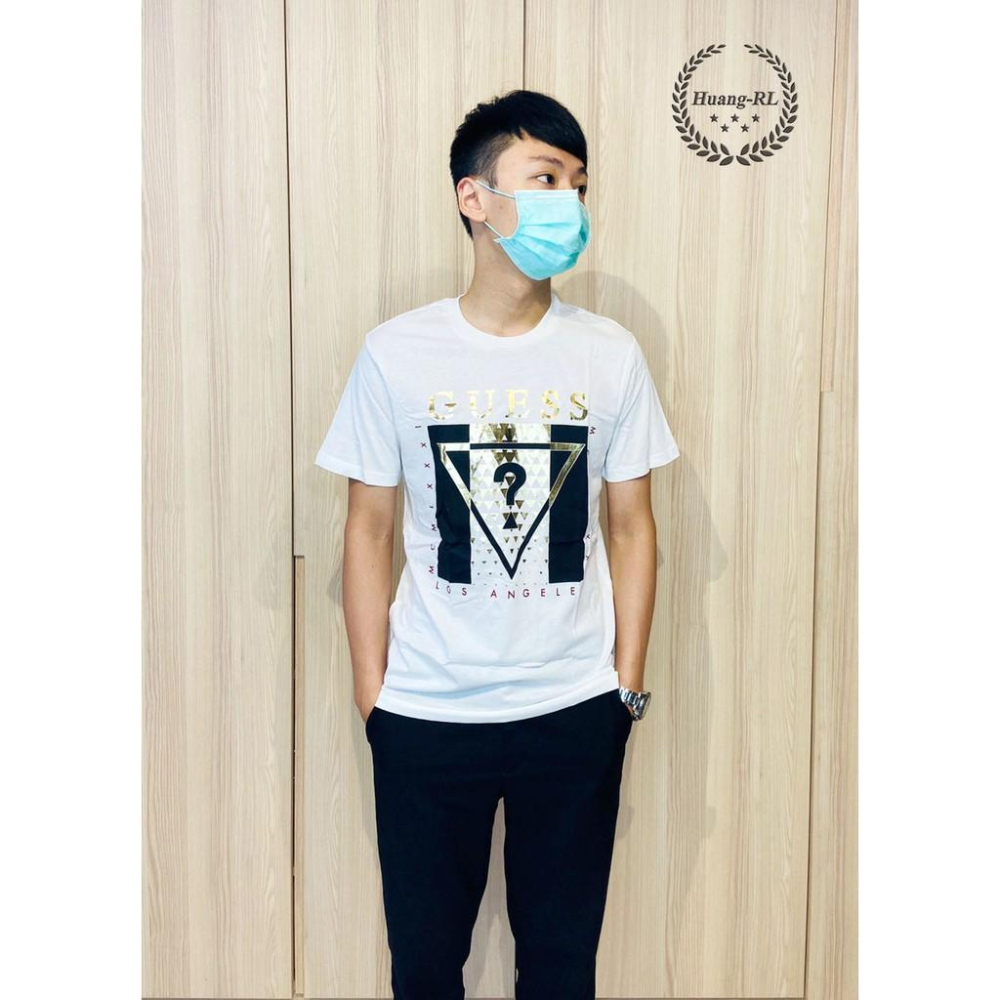 💯保證正品💯Guess 經典大Logo 成人版 短袖 T恤 短T  燙印 黑色 80-2【Huang-RL】™-細節圖3