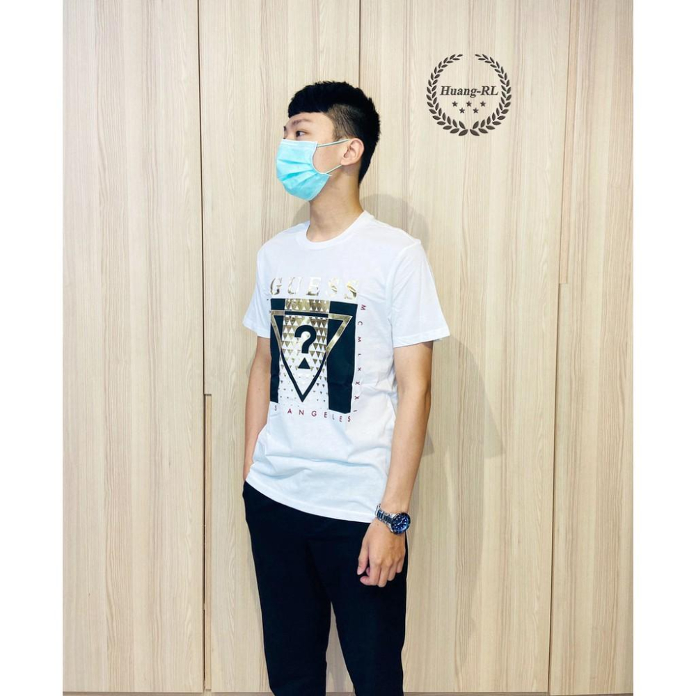 💯保證正品💯Guess 經典大Logo 成人版 短袖 T恤 短T  燙印 黑色 80-2【Huang-RL】™-細節圖7