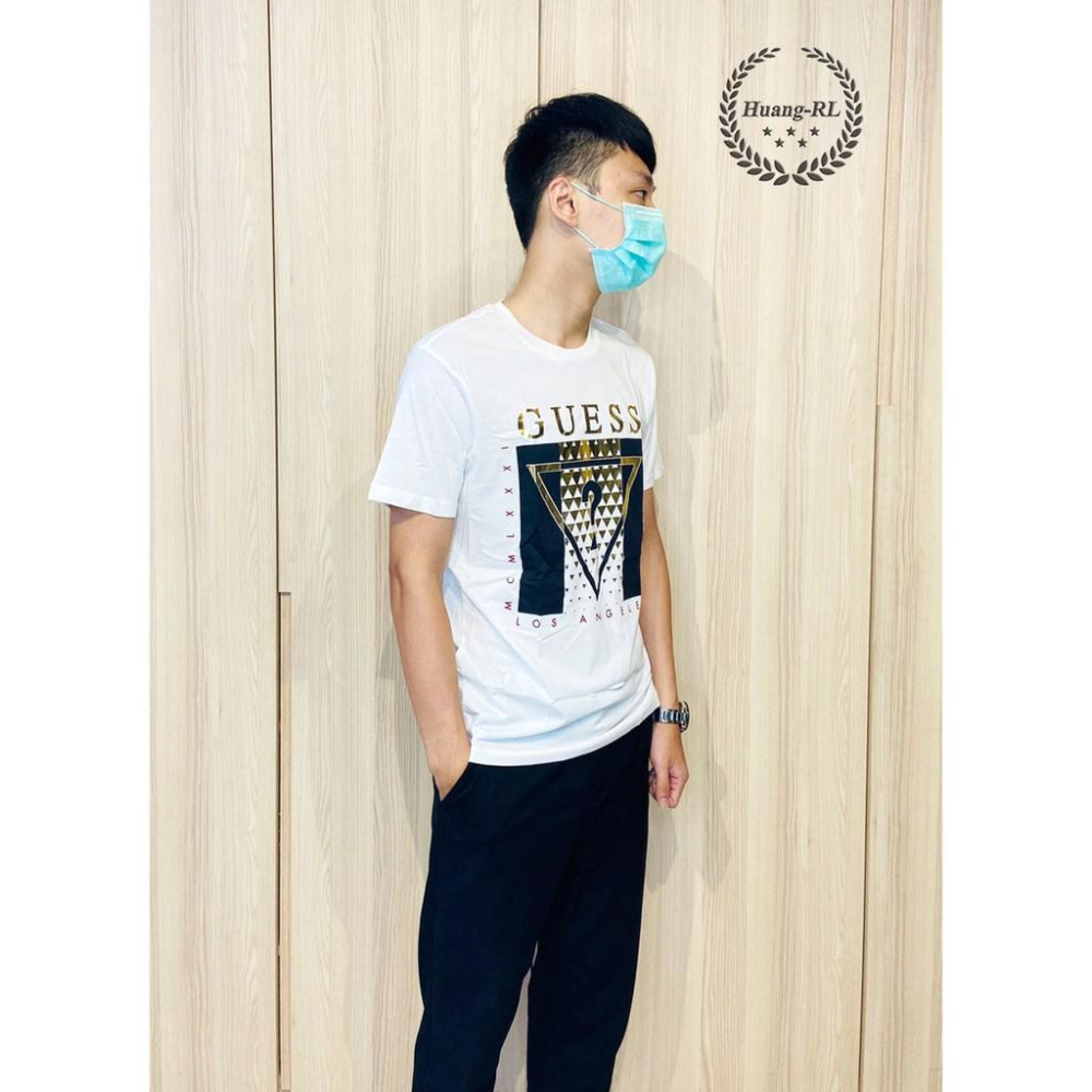 💯保證正品💯Guess 經典大Logo 成人版 短袖 T恤 短T  燙印 黑色 80-2【Huang-RL】™-細節圖8