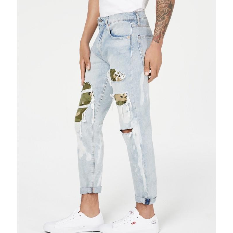 Levis 502💯保證正品💯Huang-RL  破壞 迷彩 牛仔長褲 深色 短褲 短牛 501 Levi＇s 外1-細節圖3