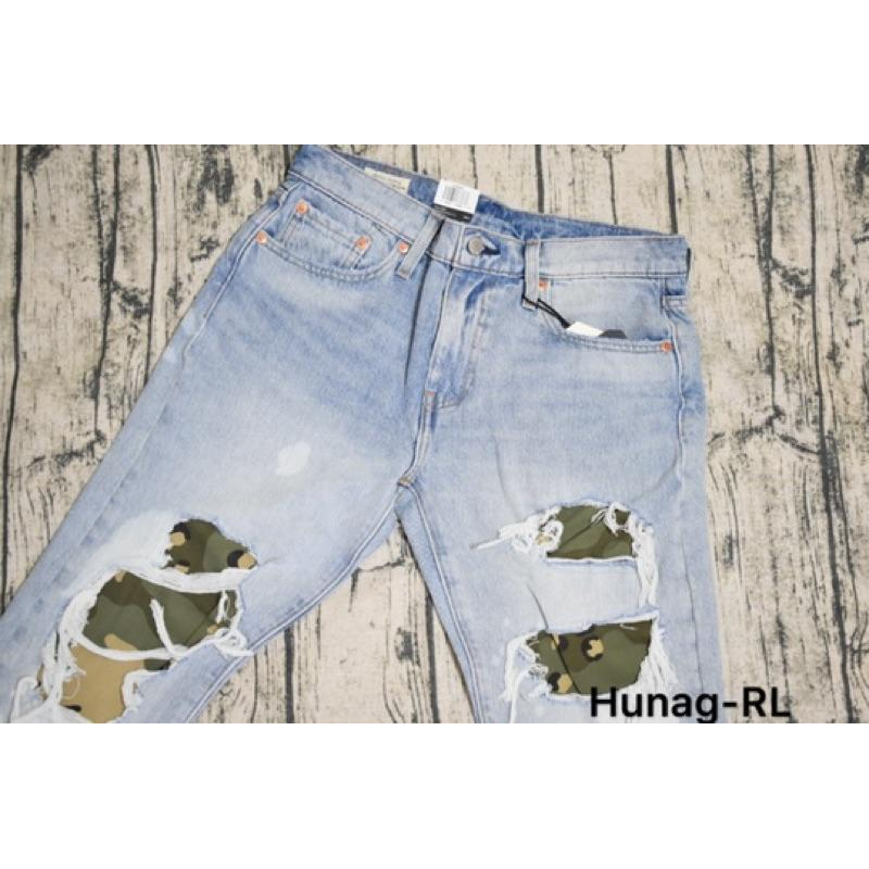Levis 502💯保證正品💯Huang-RL  破壞 迷彩 牛仔長褲 深色 短褲 短牛 501 Levi＇s 外1-細節圖4