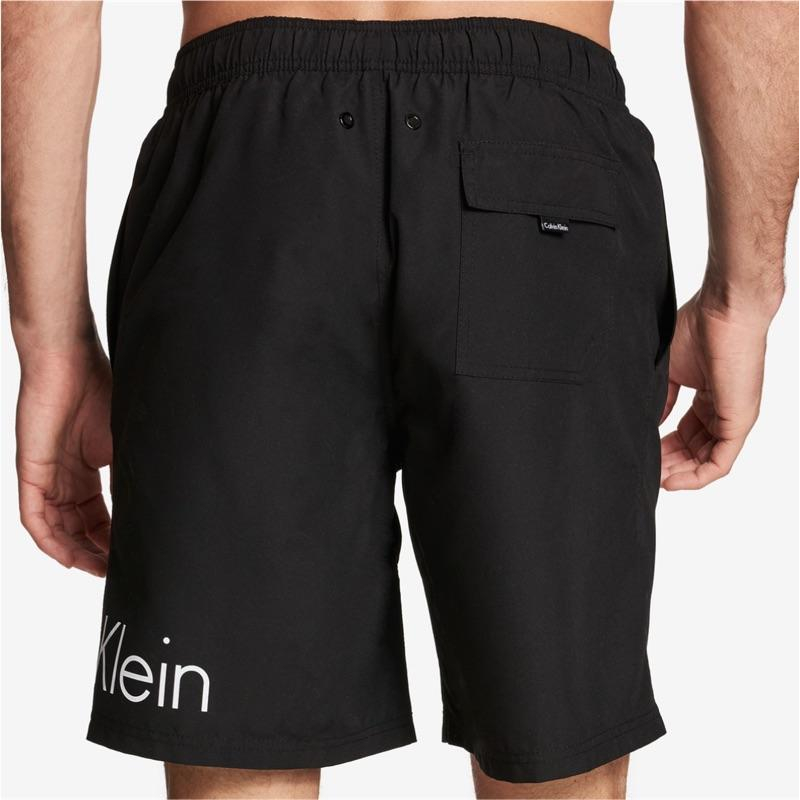 31💯保證正品💯Huang-RL Calvin Klein Logo 7＂  CK 黑色 成人版 短褲 海灘褲 123-細節圖2