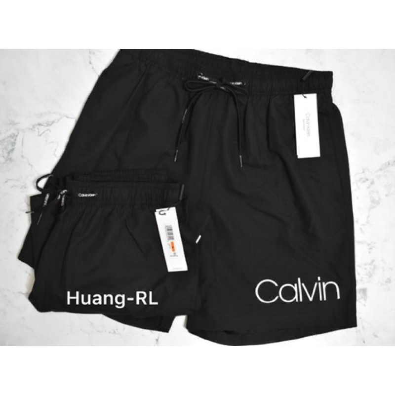31💯保證正品💯Huang-RL Calvin Klein Logo 7＂  CK 黑色 成人版 短褲 海灘褲 123-細節圖3