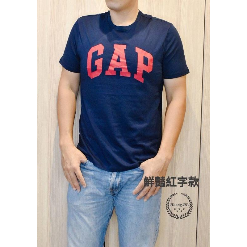 新貨💯保證正品💯Huang-RL GAP 男版  刷舊大logo 短Tee 圓領 短袖T恤   成人版-細節圖5