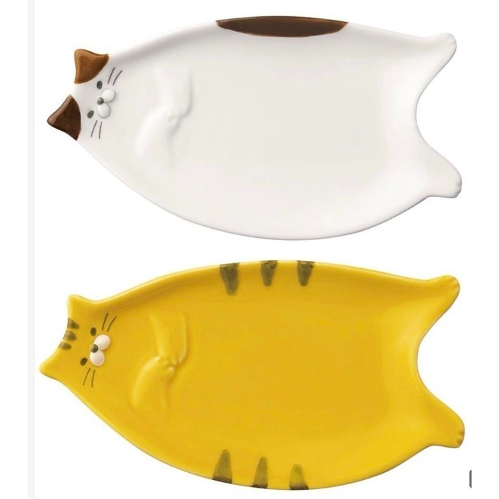可愛貓咪🐱造型 陶瓷盤/點心盤/食物盤/沙拉盤/零食盤/置物盤-細節圖2