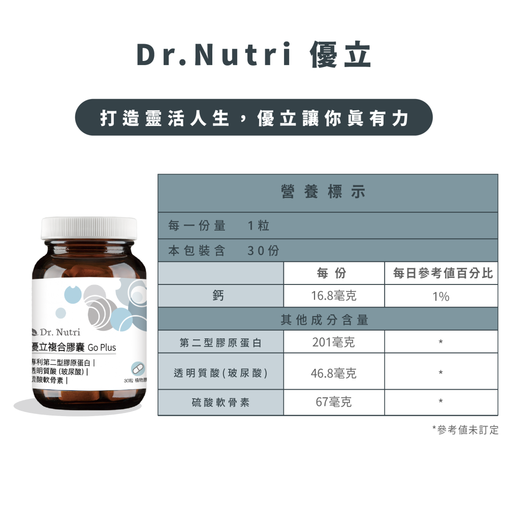 200毫克二型膠原蛋白＋40毫克玻尿酸｜Dr.Nutri芯漾生醫｜無二氧化矽、無硬脂酸鎂｜透明植物膠囊｜30粒玻璃罐-細節圖6