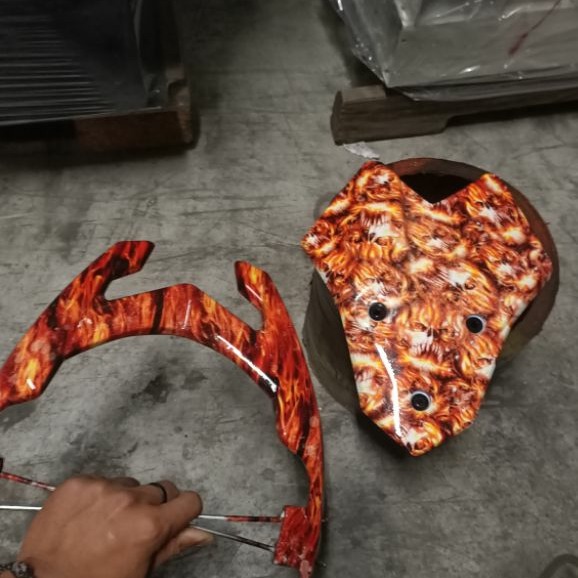 水轉印膜 火焰骷髏 50cm寬 水添色水轉印-B0044-細節圖3