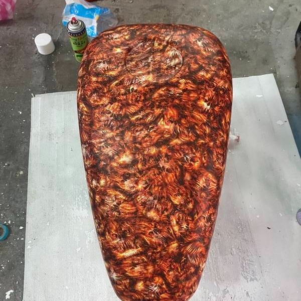 水轉印膜 火焰骷髏 50cm寬 水添色水轉印-B0044-細節圖5