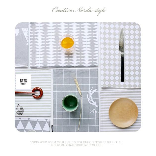 拾拾食器｜(現貨)北歐風幾何純棉餐墊◆桌墊 餐桌墊 耐熱墊 布墊 背景布 隔熱墊 防燙墊 桌巾 桌布 日本 台灣現貨-細節圖8