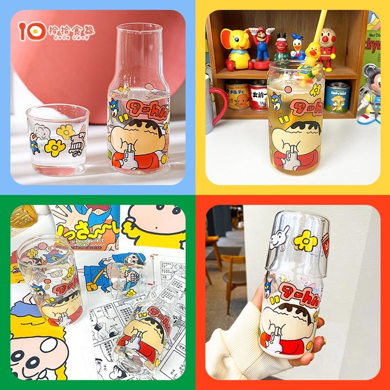 拾拾食器｜小新🖍玻璃杯壺◆水杯 蠟筆小新 杯具組 果汁杯 可樂杯 動感超人 情人節 禮物 日本 現貨+預購 台灣-細節圖8