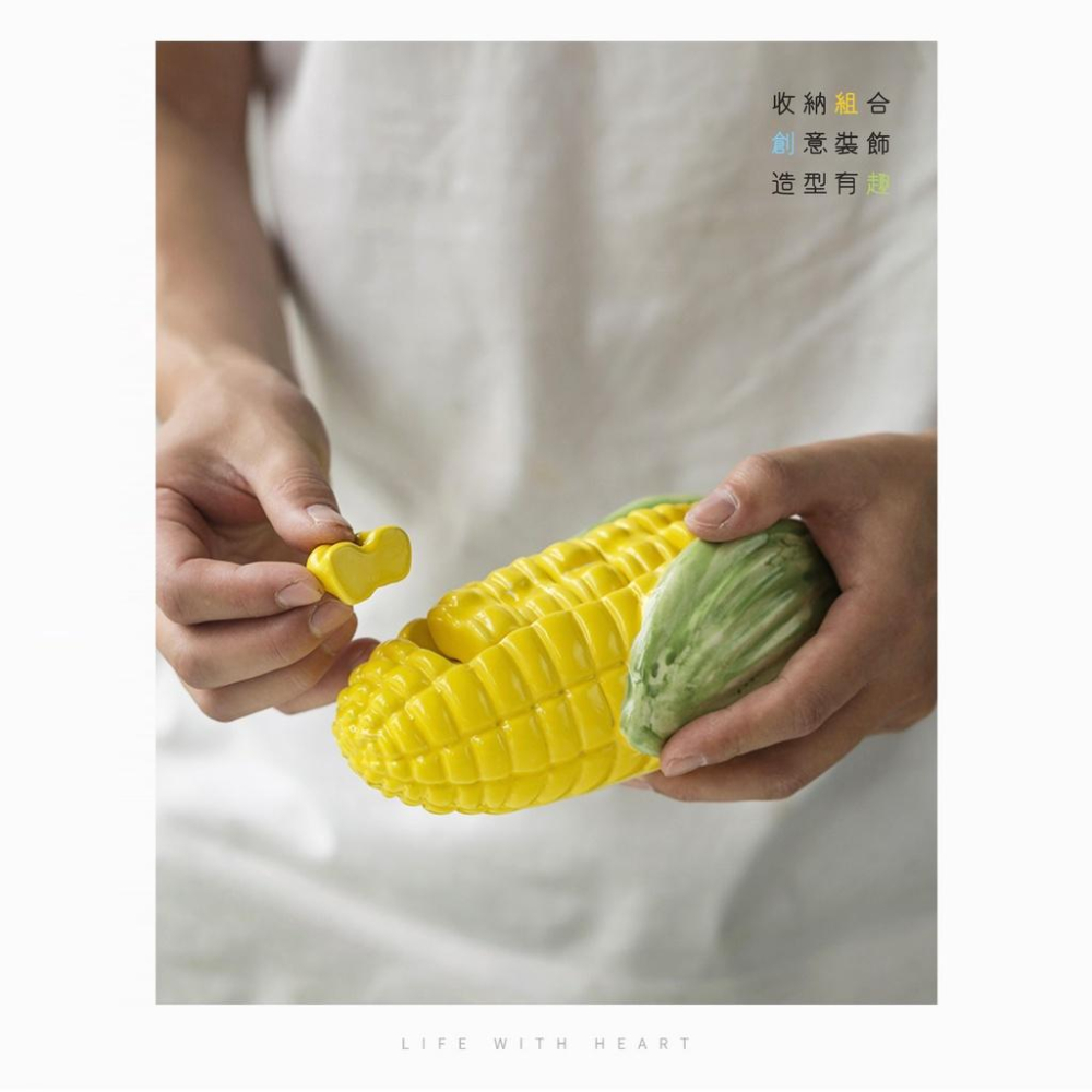 拾拾食器｜日本カントリー風🌽手工玉米筷架◆陶瓷筷架 造型筷架 筷架組 筷子架 筷架 多入 禮物 日本 現貨+預購 台灣-細節圖5