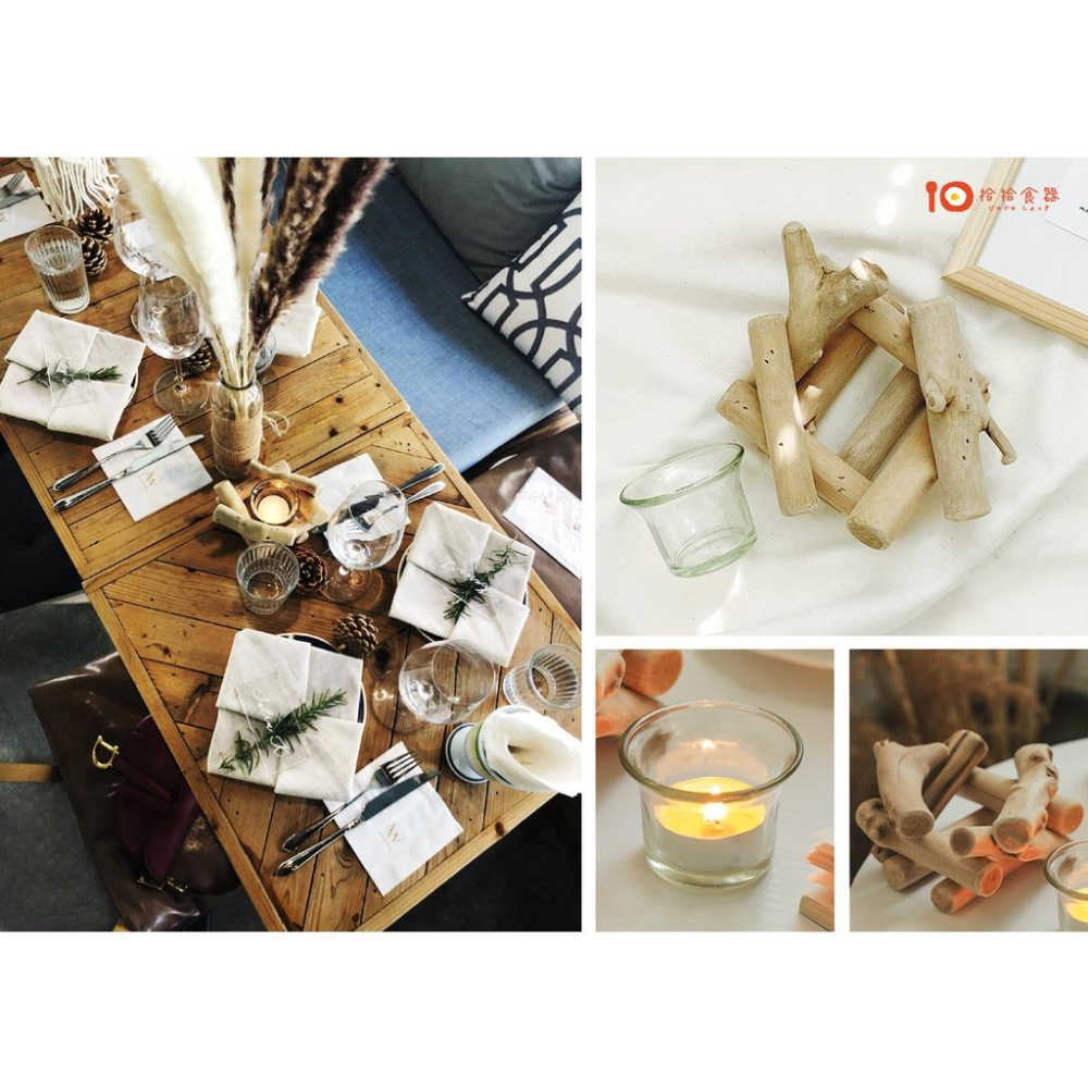 拾拾食器｜韓國仿舊漂流木燭台◆蠟燭台 蠟燭杯 蠟燭容器 木製燭台 玻璃燭台 精油 薰香 容器 日本 現貨+預購 台灣-細節圖8