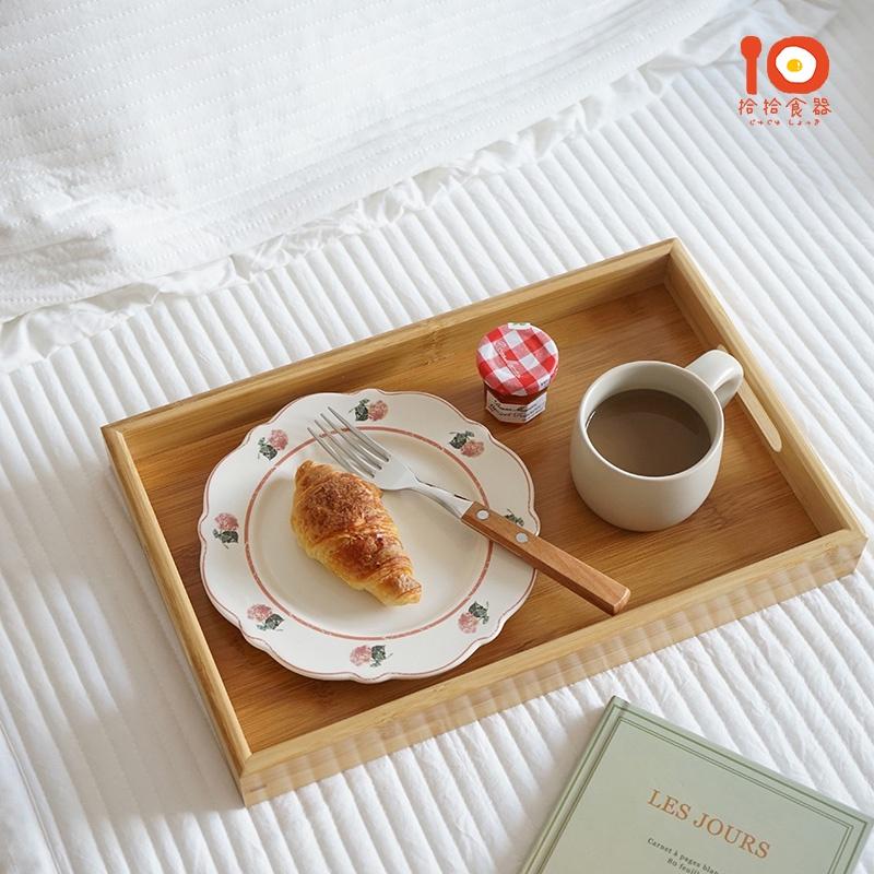 拾拾食器｜日式簡約木質長方形竹木托盤◆竹托盤 手提托盤 麵包盤 握把 實木托盤 置物盤 野餐籃 日本 現貨+預購 台灣-細節圖6