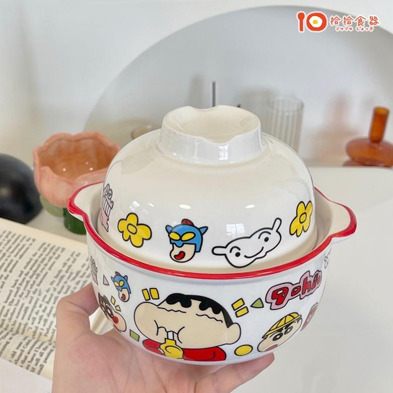拾拾食器｜小新🖍泡麵碗◆陶瓷泡麵碗 陶瓷碗 蠟筆小新 肥嘟嘟左衛門 湯碗 大碗 情人節 禮物 日本 現貨+預購 台灣-細節圖2