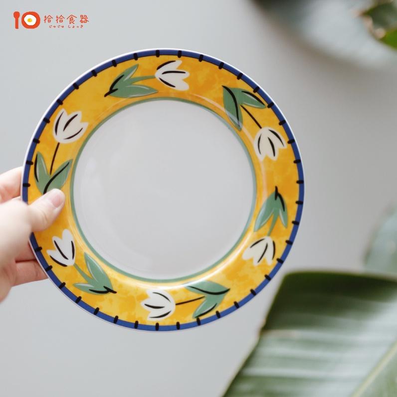 拾拾食器｜韓國手繪鬱金香陶瓷盤◆早餐盤 瓷盤 餐盤 圓盤 蛋糕盤 咖啡杯盤 杯具組 情人節 禮物 日本 現貨+預購 台灣-細節圖4