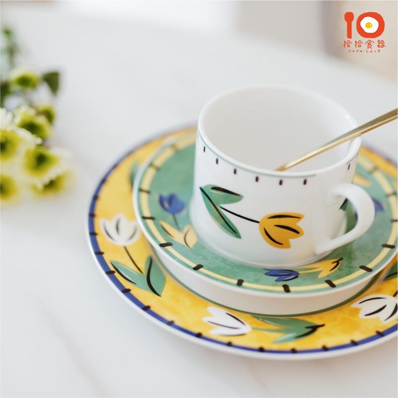 拾拾食器｜韓國手繪鬱金香陶瓷盤◆早餐盤 瓷盤 餐盤 圓盤 蛋糕盤 咖啡杯盤 杯具組 情人節 禮物 日本 現貨+預購 台灣-細節圖7