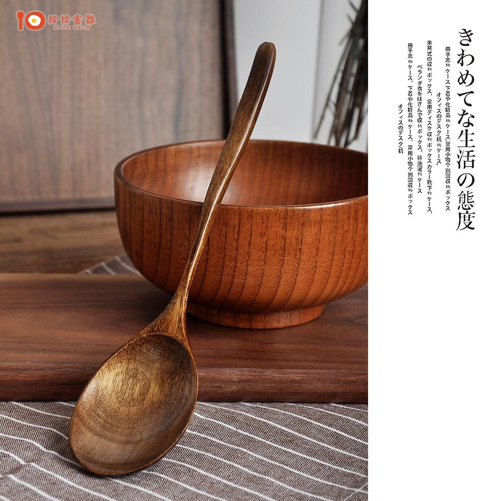 拾拾食器｜日式楠木大圓口匙◆木匙 木湯匙 韓國湯匙 韓國木湯匙 湯匙 餐匙 大湯匙 吃飯匙 韓式 日本 現貨+預購 台灣-細節圖3