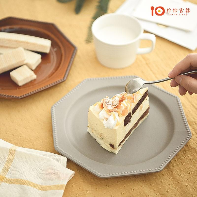 拾拾食器｜日式珍珠八角盤◆ 陶瓷盤 瓷盤 日式盤 8吋 餐盤 早餐盤 西餐盤 蛋糕盤 義大利麵盤 日本 現貨+預購 台灣-細節圖7