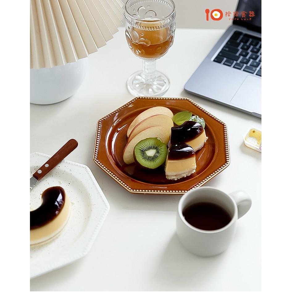 拾拾食器｜日式珍珠八角盤◆ 陶瓷盤 瓷盤 日式盤 8吋 餐盤 早餐盤 西餐盤 蛋糕盤 義大利麵盤 日本 現貨+預購 台灣-細節圖8