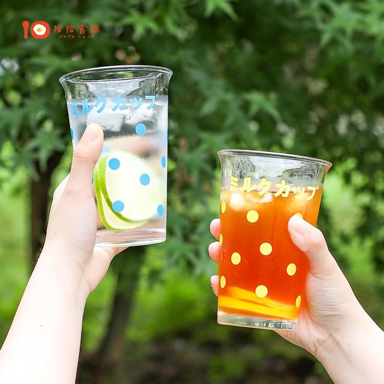 拾拾食器｜日韓可愛清新印花牛奶杯◆玻璃杯 水杯 冷飲杯 啤酒杯 飲料杯 果汁杯 可樂杯 禮物 日本 現貨+預購 台灣-細節圖8