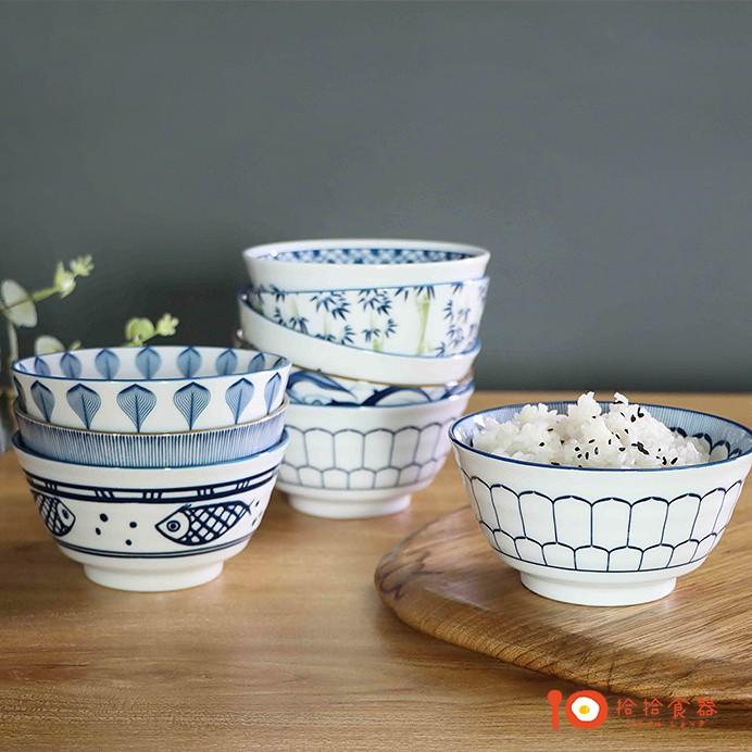 拾拾食器｜(現貨)日式青花飯碗◆瓷碗 碗 陶瓷碗 飯碗 小碗 造型碗 湯碗 甜湯碗 家用碗 餐廳日本 台灣現貨 台灣-細節圖2