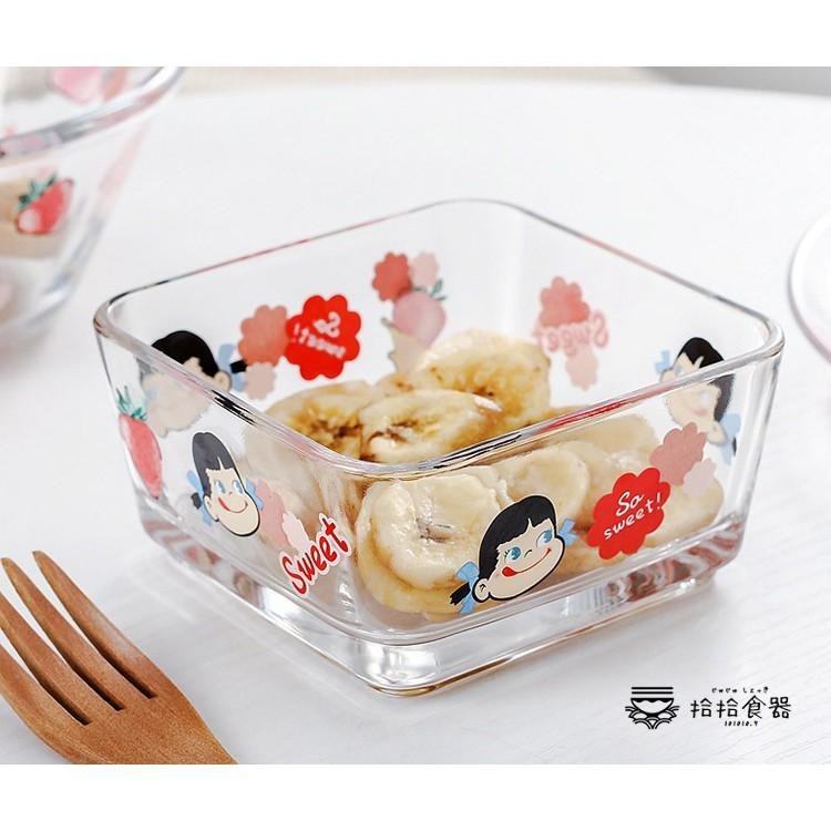 拾拾食器｜ペコちゃん草莓玻璃餐具◆餐盤 玻璃杯 玻璃盤 蛋糕盤 沙拉碗 燕麥碗 情人節 禮物 日本 現貨+預購 台灣-細節圖6